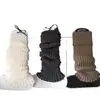 Calentadores de Pierna Calcetines de Punto para Mujer, Otoño e Invierno Calcetines Gruesos Cálidos de Lana Slouch, Estilo Y2K, Calcetines Adelgazantes Largos de Tubo hasta la Pantorrilla