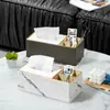 Caja de almacenamiento de pañuelos de cuero para habitación de negocios, caja de pañuelos con sello dorado de hotel, caja de almacenamiento de pañuelos de cuero para habitación de negocios