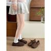 Zapatos Planos Retro Estilo Reina Todo Incluido Birkenstock para Mujer 2025 Nuevo Otoño e Invierno Combinación con Faldas y Zapatos Planos de Terciopelo
