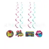 Set de decoración popular transfronterizo retro graffiti años 80 para fiesta con banderines colgantes y decoración de lugar