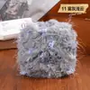 Fio de mohair misturado à mão com textura de pelo, fio especial para bolsas DIY, cor de doce, macio para chapéus feitos à mão, fio para suéter de crochê