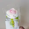 Buquê de Rosas de Crochê Feito à Mão, Flores Artificiais de Lã, Presente de Dia dos Namorados para Namorada