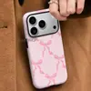 Capa para iPhone 17Pm em Formato de Laço de Coração, Vendida em Larga Escala no Exterior, para Meninas, Alto Valor Estético, Capa com Película Dois em Um, Camada Dupla de PC