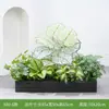 [Serie X80] Maceta Combinación Plantas Verdes Macetero Caja de Flores Flor Artificial Decoración Floral Planta Artificial Decoración de Paisaje Interior y Exterior