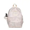 Mochila Escolar para Estudiante Nuevo, Mochila Deportiva Exterior de Color Sólido Simple y Versátil, Mochila Pequeña Deportiva Casual con Estampado de Oso
