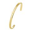 B0153 Pulsera Elegante Simple Brillante Europea y Americana para Mujer Cobre Chapado en Oro Cruz Moda Pulsera Versátil Estilo Frío