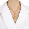Nuevo Collar de Calabaza Hueca Esmaltada, Collar Largo Estilo Chino para Mujer, Cadena para Suéter con Colgante, Joyería para Mujer