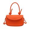 Bolso Satchel Casual Pequeño Cuadrado para Mujer 2025 Verano Nuevo Retro Color Puro Commuter Hombro Bandolera Bolso Saddle