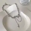 Nuevo Collar de Mariposa 2022 para Mujer, Cadena para Clavícula de Moda de Verano para Celebridades de Internet, Diseño de Nicho de Lujo Ligero, Doble Capa con Borla Estilo Ins