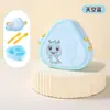 Fiambrera para Bebé con Tapa, Tazón Dividido para Comida de Bebé, Caja para Comer para Niños con Tenedor y Cuchara, Portátil de Grado Alimenticio