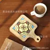 Suministro Listo de Esteras Aislantes de Madera Maciza, Manijas de Azulejo Retro, Tapetes para Cazuelas, Decoración de Vajilla Doméstica Posavasos de Madera