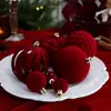 Decoraciones navideñas de productos nuevos transfronterizas 8 cm / Juego de 16 bolas de Navidad de cisne aterciopelado Adornos para árbol de Navidad