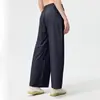 Calça de Cintura Média Wide Leg Secagem Rápida Absorvente de Umidade Transfronteiriça Calças para Esportes ao Ar Livre Soltas Emagrecedoras Yoga Cordão Calças Longas
