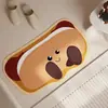 Tapete de Chão Absorbente de Banheiro Desenho Animado Fofo Tapete Antiderrapante para Entrada do Banheiro Tapete de Lama Diatomácea Tapete para Pé de Vaso Sanitário