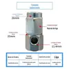 Válvula de Três Vias de Entrada para Purificador de Água, Conector Universal de Torneira com Interruptor de Bola 4 Pontos para 2/3 Pontos, Acessórios