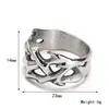 Hip-Hop Japonés y Coreano Estilo INS Hueco Espina Espina Acero de Titanio Anillo de Moda para Hombre Personalidad Entrelazado Irregular Joyería Versátil