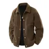 Nueva chaqueta de trabajo patchwork color-block, prenda exterior casual holgada para hombre, top moderno y versátil para primavera y otoño