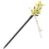 Horquilla de osmanthus accesorios para el cabello de estilo antiguo flor de acetato borla de perlas horquilla paso a paso palillos para moño adorno para el cabello de madera adorno para la cabeza Hanfu