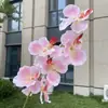 Flor Artificial de Orquídea Impresa en 3D de 9 Cabezas para Boda y Decoración del Hogar, Venta al por Mayor