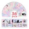 Juego de 36 Tarjetas de Afirmación de Magia de Bruja Transfronterizo en Inglés, Tarjetas con Texto de Automotivación, Tarjetas Decorativas Interactivas