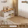 Mesa de canto em madeira maciça para uso doméstico, escrivaninha de estudo e escrita com estante, mesa integrada, penteadeira de quarto, mesa de computador em L ao lado da cama