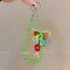 Cadena de Teléfono con Colgante de Llavero Arcoíris de Verano Degradado Fresco con Cuentas Accesorio Versátil Suave Colorido de Gama Alta