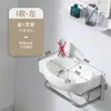 Lavabo Pequeño de Cerámica para Esquina de Balcón Montado en Pared Mini Lavabo para Apartamento Pequeño Tocador Triangular para Baño del Hogar
