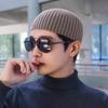 Gorro de punto corto de marca de moda para hombre, gorro de melón estilo hooligans, gorro de hip hop para primavera y otoño e invierno, gorro principal de suelo Yupi moderno.