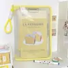 Carpeta con Cremallera Color Macarrón Tamaño A4 Selección Cuidadosa Gran Capacidad Puede Guardar Libros de Texto Portátil para Estudiantes Bolsa de Almacenamiento Impermeable