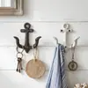 Gancho de ancla vintage con textura de grava rugosa, decoración de hierro, decoración de pared, decoración de ventanas de cafeterías y accesorios de tiro.