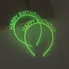 Diadema Colorida de Feliz Cumpleaños Tocado Fluorescente de Feliz Cumpleaños Decoración de Accesorios para el Cabello de Fiesta de Cumpleaños