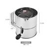 Colador de Harina de Acero Inoxidable de Manivela Boca Plana Colador de Polvo Cocina Horneado Colador de Azúcar Filtro de Harina Doméstico Colador de Malla en stock