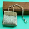 Colgante de Bolso Mini Hecho a Mano Transfronterizo, Llavero de Bolso Pequeño con Cadena de Metal, Accesorio Decorativo para Bolso, PU