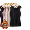 Chaleco Cálido para Mujer Chaleco de Terciopelo Sin Marca Ropa Interior para Mujer Forrado de Felpa Engrosado Ropa de Otoño Ropa Interior Top Base Otoño e Invierno
