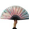 Ventoinha de dez polegadas osso 33cm bambu laser kung fu ventilador PVC ventilador atacado tai chi ventilador artesanato