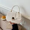Bolsa Transversal Casual Cor Sólida Nicho Retrô Outono 2026 Grande Capacidade Simples Nova Moda Textura Quadrada Pequena de Ombro