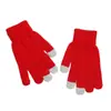 Guantes de Pantalla Táctil de Tres Dedos de Acrílico Multicolor Otoño e Invierno Guantes Gruesos a Prueba de Frío y Cálidos Guantes de Punto de Cinco Dedos para Ciclismo al Aire Libre