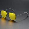 Gafas de sol cuadradas polarizadas de colores para hombre, nuevas 462, para conducir, montar a caballo, de metal, para pesca al aire libre, tinta