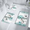 Juego de Tres Piezas de Estilo Moderno Simple Transfronterizo de Barro Diatómico, Alfombras de Baño Absorbentes de Agua Antideslizantes, Alfombras de Piso de Fácil Cuidado y Resistentes a las Manchas