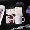 Taza de Cerámica con Macarrón de Recuerdo, Taza de Café para Pareja, Estilo Ins, Sencilla y Creativa, Oficina Hogar