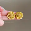 Brincos Coloridos de Girassol Estilo Floresta de Verão para Mulheres Brincos Doces Exagerados Dopamina Acessórios de Orelha Elegantes e Únicos