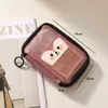 Bolsa de Maquillaje Linda Bolsa Portátil para Retoques Bolsa Pequeña de Viaje Bolsa para Guardar Lápiz Labial Muestras de Cosméticos Impermeable