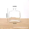 En stock botella de vidrio cuadrada plana de 100ML para difusor de aromas, decoración de interior con flores secas y varillas, sin llama, botella difusora simple y elegante