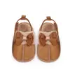 Nuevas pantuflas peludas de otoño e invierno para niños y niñas con lazo, suela de goma y diseño antideslizante de velcro para preescolares