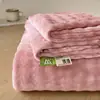 Conjunto de lençol de cama novo 2026, cor sólida, espesso, veludo de leite, com acolchoado grande, amigável à pele, macio e quente, conjunto de cama de inverno de três peças