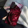 Adecuado para funda de teléfono Samsung S26ULTRA A16 gota de agua flor de rosa S24 cubierta protectora A57 funda de vidrio templado A07