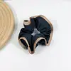 Scrunchie de Cetim Color-Blocking Retrô Estilo Francês, Simples e Versátil, Scrunchie Elegante de Botão de Flor, Acessório de Prendedor de Cabelo de Luxo