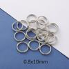 Colgante de Anillo de Abalorios para Rompecabezas Anillo Doble de Acero Inoxidable Pulido Accesorio de Llavero Anillo Redondo DIY Anillo de Joyería