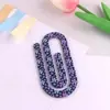 Novos Clips de Papel Acrílicos Transparentes Criativos, Clipes Coloridos Fofos para Documentos, Provas, Livros e Decoração