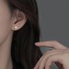 Brincos de estrela assimétricos e legais, estilo coreano feminino, moda distinta, estrela, prata 925, brincos de pino, acessórios de orelha, estilo moderno
